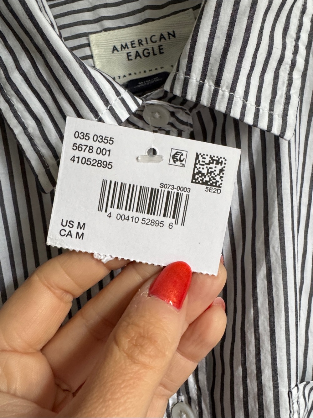 NWT American Eagle Outfitters Cropped Perfect Button-Up Shirt Sz M - Picture 4 of 6